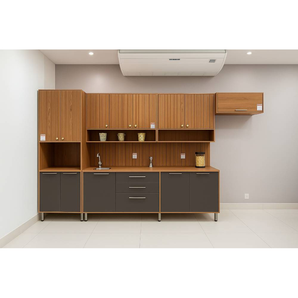 Cozinha Divina c/ 8 Peças - Freijó/Titanium