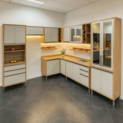 Cozinha De Canto Tempranillo Completa - Amendoa/Off White 