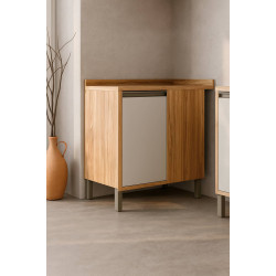 Balcão de Canto Inferior Tempranillo - Amendoa/Off White