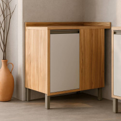 Balcão de Canto Inferior Tempranillo - Amendoa/Off White