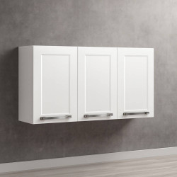 Armário Aéreo de Cozinha 3 Portas Florença - Branco 