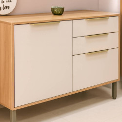 Balcão Divina 2 Gavetas e 2 Portas 120cm - Cinamomo/Off White