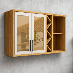 Armário Aéreo 120cm c/ 2 portas Reflecta Tempranillo - Amendoa/Off White Armário Aéreo 120cm c/ 2 portas Reflecta Tempranillo - Amendoa/Off White