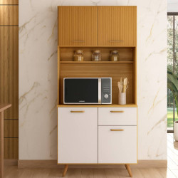 Kit Cozinha Compacta Izis- Freijo/Off White Kit Cozinha Compacta Izis- Freijo/Off White