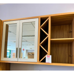 Armário Aéreo 120cm c/ 2 portas Reflecta Tempranillo - Amendoa/Off White