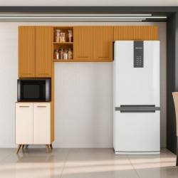Cozinha Olinda c/ 3 peças - Freijo/Off White Cozinha Olinda c/ 3 peças - Freijo/Off White