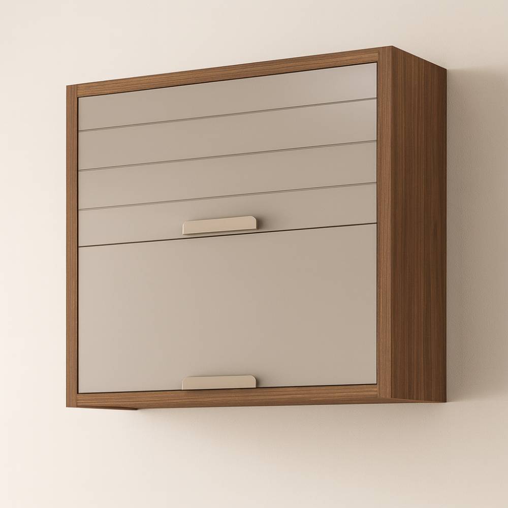 Aereo Eloise 80cm Basculante 2 Portas - Freijó/Off White 