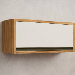 Aéreo Tempranillo 80 cm Geladeira  c/ 1porta - Amendoa/ Off White 