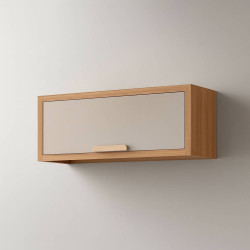 Aéreo Eloise 80 cm Geladeira Basculante c/ 1porta - Freijó/Off White  Aéreo Eloise 80 cm Geladeira Basculante c/ 1porta - Freijó/Off White