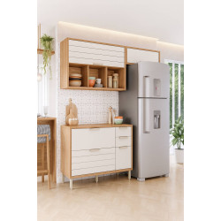 Cozinha Eloise c/ 3 Peças - Freijó/ Off White
