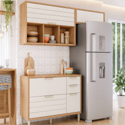 Cozinha Eloise c/ 3 Peças - Freijó/ Off White