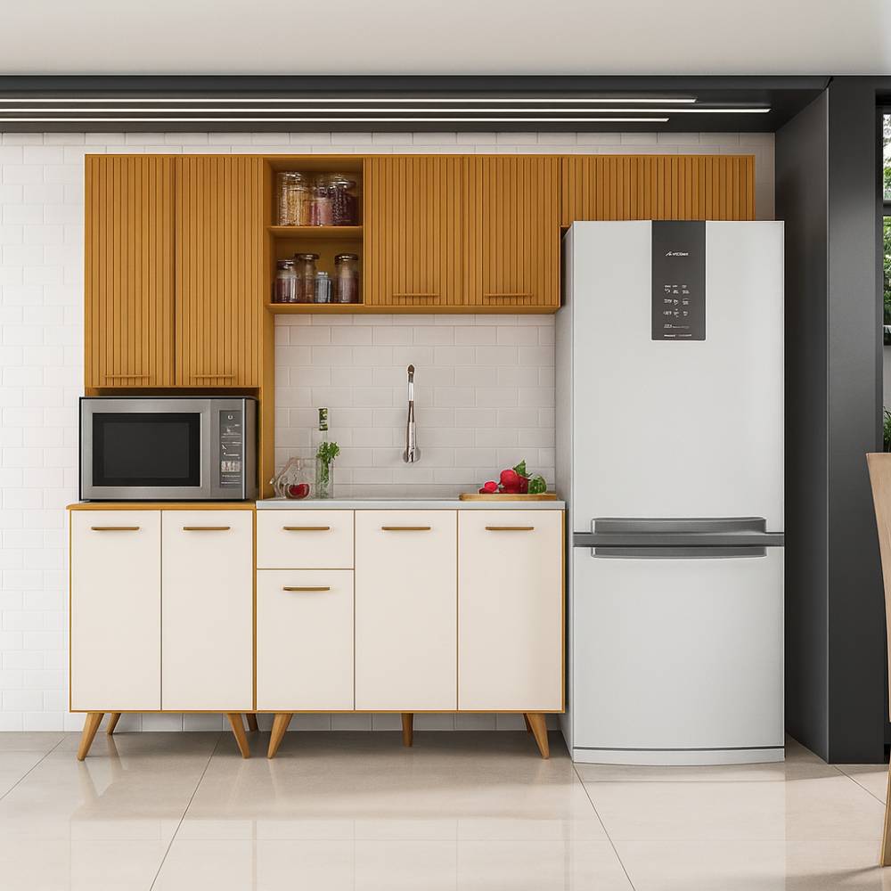 Cozinha Olinda c/ 4 peças - Freijo/Off White