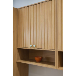 Armário Aéreo Divina com 2 Portas e Nichos 80cm - Cinamomo