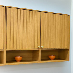 Armário Aéreo Divina com 2 Portas e Nichos 120cm - Cinamomo