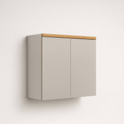 Armário Aéreo 80cm c/ 2 portas Allure - Jequitibá/Gris Fosco Armário Aéreo 80cm c/ 2 portas Allure - Jequitibá/Gris Fosco