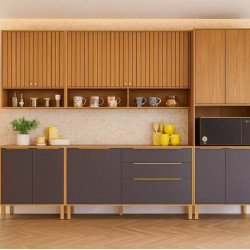 Cozinha Divina c/ 5 Peças - Cinamomo/Titanium Cozinha Divina c/ 5 Peças - Cinamomo/Titanium