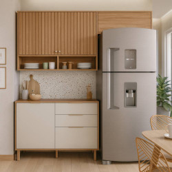 Cozinha Divina c/ 3 Peças - Cinamomo/Off White