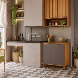 Cozinha Divina c/ 2 peças -Cinamomo/Titanium