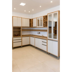 Cozinha de Canto Tempranillo c/ 10  peças - Amendoa/Off White