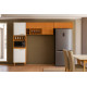 Cozinha Compacta Sicilia  07 Portas e 03 Peças Ripado Frisado - Freijo/Off Acetinado
