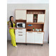 Kit Cozinha Compacta Napoles c/ 6 Portas 2 Gavetas 6 Prateleiras-Cinamomo/Off White