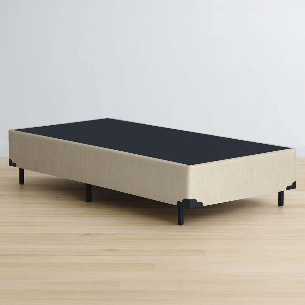 Base Box Solteiro 88x188x30 Linho - Bege