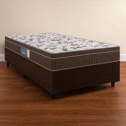Cama Box Viúva + Colchão Espuma Orthoface Polar 108x198x25 - Marrom Cama Box Viúva + Colchão Espuma Orthoface Polar 108x198x25 - Marrom