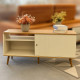 Rack Bancada Rubi para Tvs até 50 " - Nature/Off White