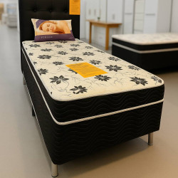Kit - Cama Box Conjugada Solteiro Union Ortobom Ortopédica + Cabeceira de Cama Box Solteiro – Courino – Preta + 2 Travesseiro Flocos - Ortobom Kit - Cama Box Conjugada Solteiro Union Ortobom Ortopédica + Cabeceira de Cama Box Solteiro – Courino – Preta + 2 Travesseiro Flocos - Ortobom