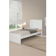 Cama Solteiro Barcelona Flex - Branca e Preta
