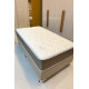 Colchão Royal Solteiro c/ Molas Ensacadas 24X188X88 Marrom + Base Solteiro Linho 88x188x30 - Ortobom - Bege