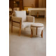 Poltrona Orion Plus Com Puff Decorativo Orion -  1053 Linho Bege