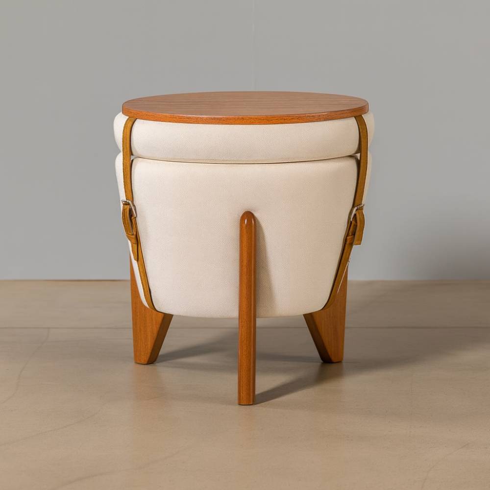 Puff Decorativo Orion - 1053 Linho Bege 