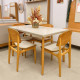 Mesa de Jantar Turquia 1.20cm Tampo vidro Off White com 4 cadeiras Turquia Gold - Linho Bege