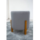 Puff Decorativo Nara - Veludo Cinza