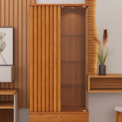 Cristaleira Versatilis c/ 1 Porta 1 Gaveta  - Naturalle