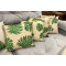 Kit com 4 Almofadas Decorativas Folhagens Tropicais Verde