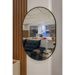 Espelho Arredondado 70x50 - Preto 