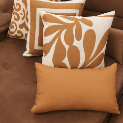 Kit com 4 Almofadas Decorativas Versalhes Cobre c/ Bege