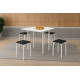 Mesa Dobrável Luana com 4 Banquetas - Branco