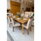 Mesa de Jantar Londrina 1.80cm Tampo Laminado com 6 cadeiras Amsterdã - Linho Bege