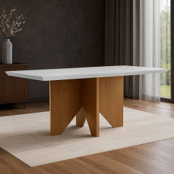 Mesa de Jantar Nevada 180x90cm Tampo Off White Mesa de Jantar Nevada 180x90cm Tampo Off White