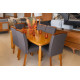 Mesa de Jantar Londrina 1.80cm Tampo Laminado com 6 cadeiras Amsterdã - Linho Cinza