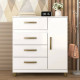 Cômoda Leme C/ Sapateira 4 Gavetas com 1 Porta - Branco