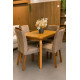 Mesa de Jantar Londrina 120x80cm Tampo Laminado com 4 cadeiras Amsterdã -  Veludo Capuccino Mesa de Jantar Londrina 120x80cm Tampo Laminado com 4 cadeiras Amsterdã -  Veludo Capuccino