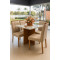 Mesa de Jantar Helo 120x90 c/ 4 Cadeira Julia- Linho Bege - Freijo/Off White