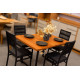 Mesa de Jantar Italia 120x80  c/ 4 Cadeira Barcelona  - Preto 