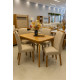 Mesa de Jantar Londrina 120x80cm Tampo Laminado com 4 cadeiras Amsterdã - Linho Bege Mesa de Jantar Londrina 120x80cm Tampo Laminado com 4 cadeiras Amsterdã - Linho Bege