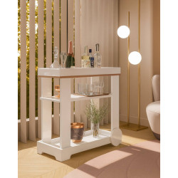 Carrinho Bar Rose - Off White 