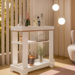 Carrinho Bar Rose - Off White  Carrinho Bar Rose - Off White